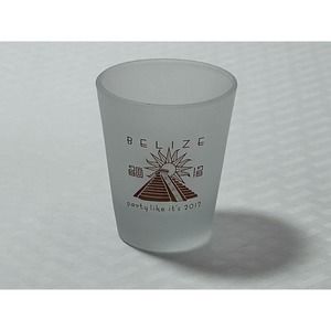 Belize 2012~Party Like It’s 2012 White Frosted Shot‎ Glass
